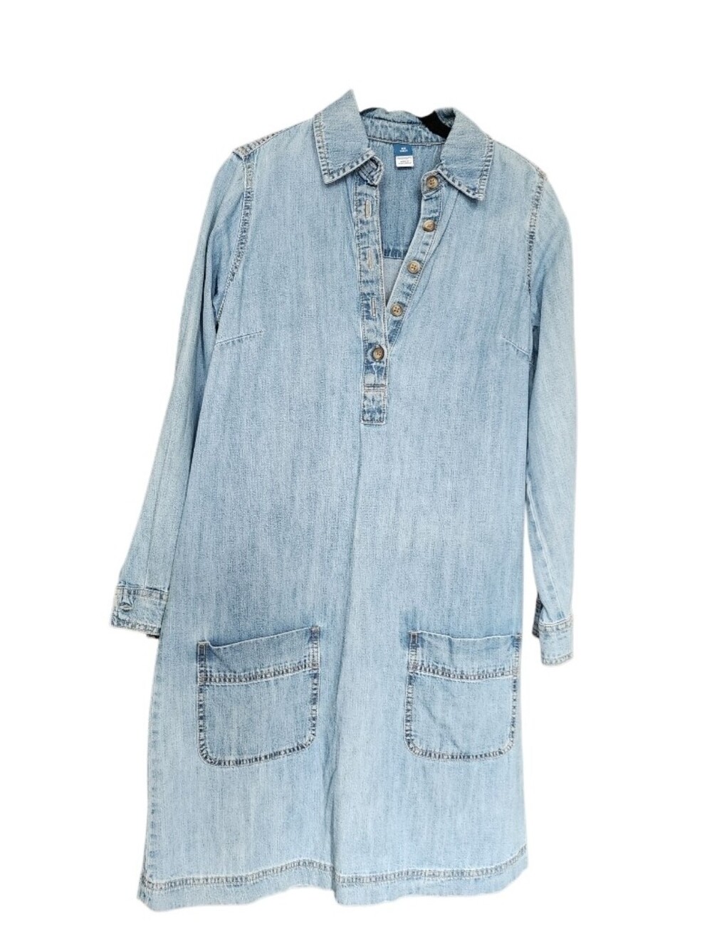 Old Navy Light Wash Denim Shirt Dress Jacket